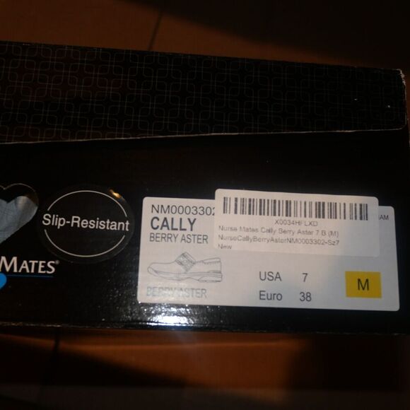 NEW Nurse Mates Women's 7 Cally Berry Aster Slip On Purple Nursing Clogs Shoes - Picture 11 of 11